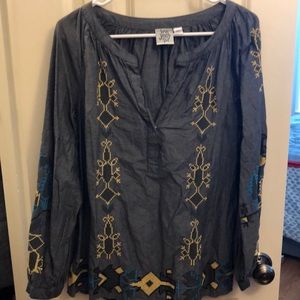 Ivy Jane Grey stitched boho style blouse